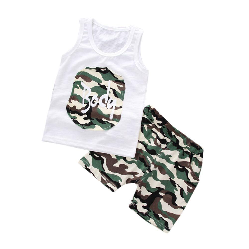 Baby Boys Camouflage Vest Pant