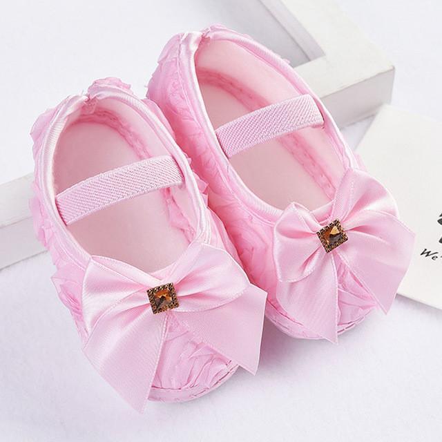 Baby Girls Ribbons Bowknot Shoes