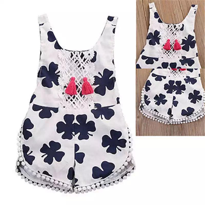 Baby Girls Romper Leaf Sleeveless Clothes