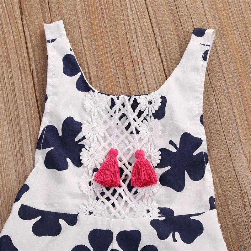 Baby Girls Romper Leaf Sleeveless Clothes