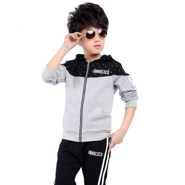 Boys Hooded Sports Tracksuit Pant