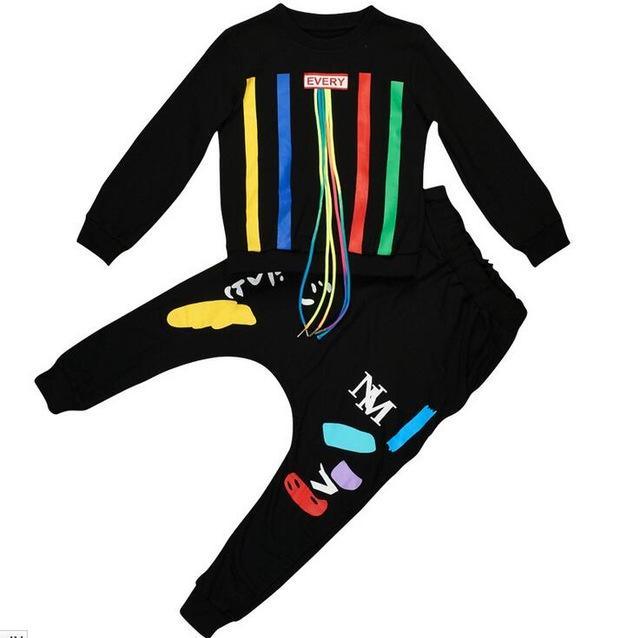 Boys print tassels sweatshirts Haren pants