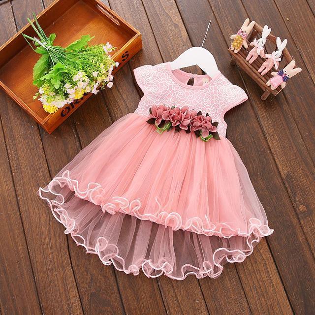 Cute Baby Girls Party Summer Floral Dress