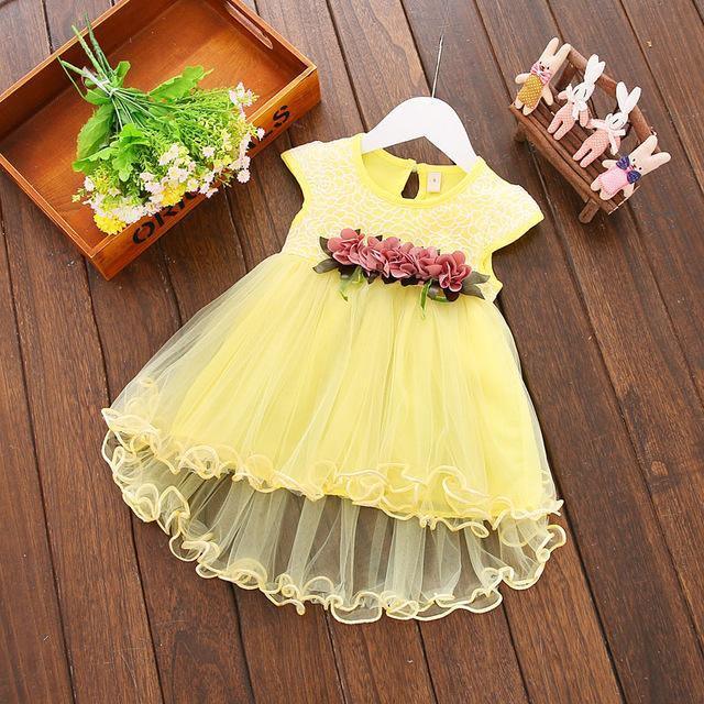 Cute Baby Girls Party Summer Floral Dress