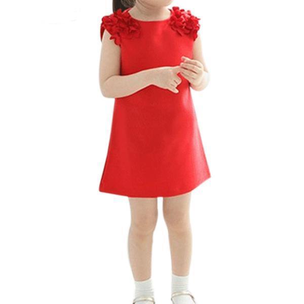 New fashion vestiges dresses flower pink red  clothes