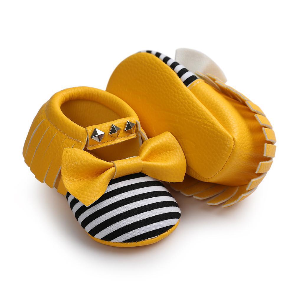 Newborn Girls Tassels Soft Sole Shoes