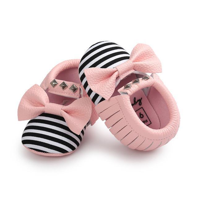 Newborn Girls Tassels Soft Sole Shoes