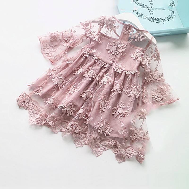 Princess Flower Gauze Petals Lace Party Dress