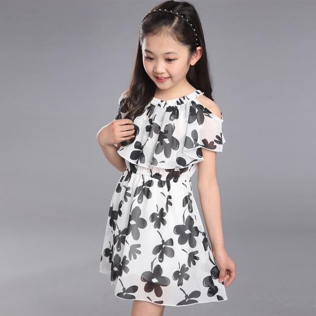 Teen Girls Dresses Summer Chiffon Clothes