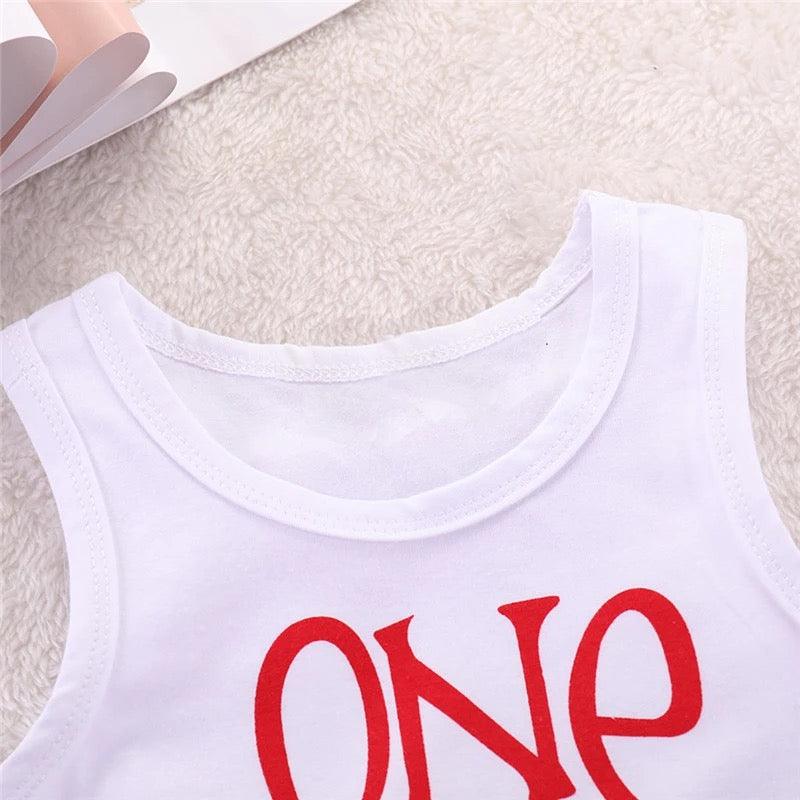 Toddler Baby Girl Tops One Melon Striped Round Neck Clothes