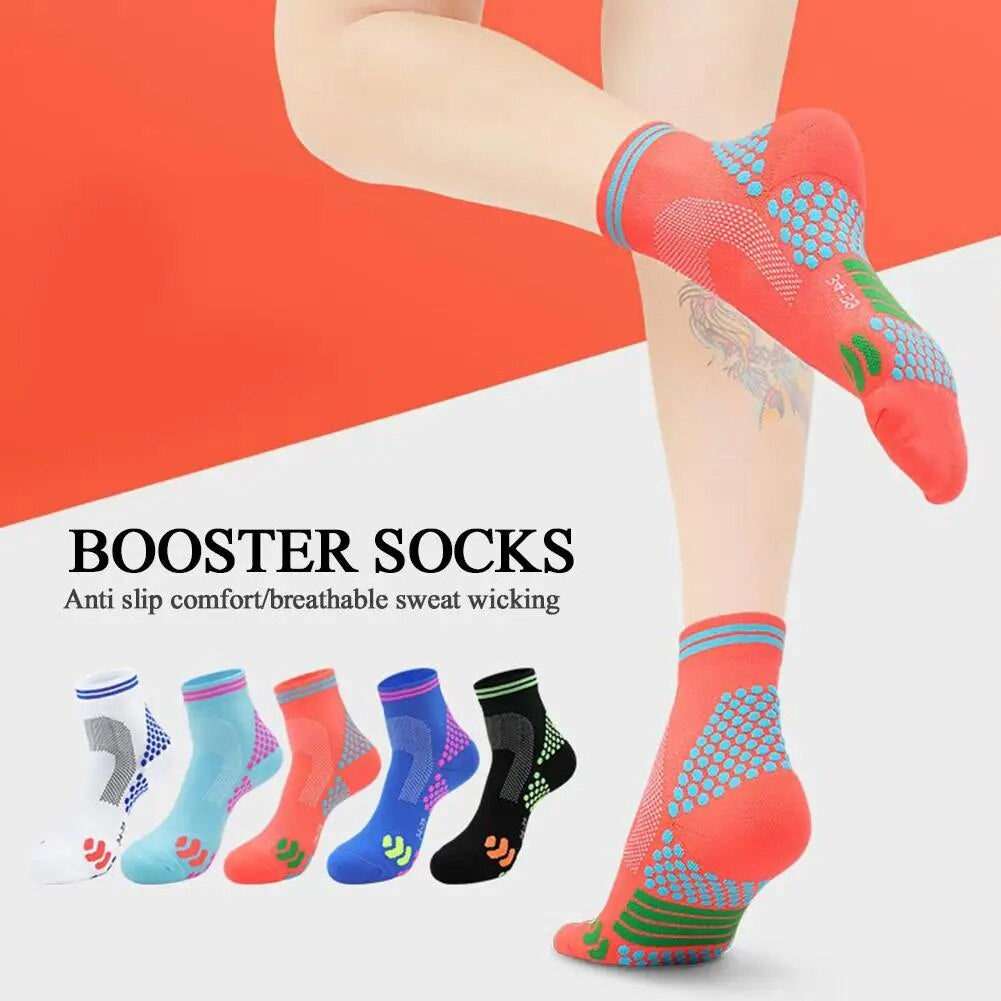 1Pair 2023 Far Infrared Schorl Titanium Ion Heightening Booster Socks Sports Higher Booster Socks for Men & Womenfar Infrared