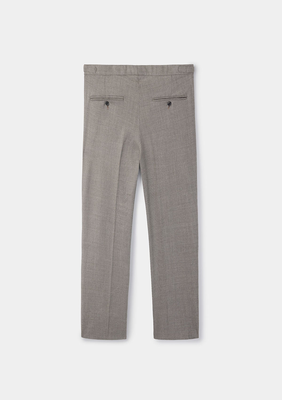 Taupe Virgin Wool Suit Trousers