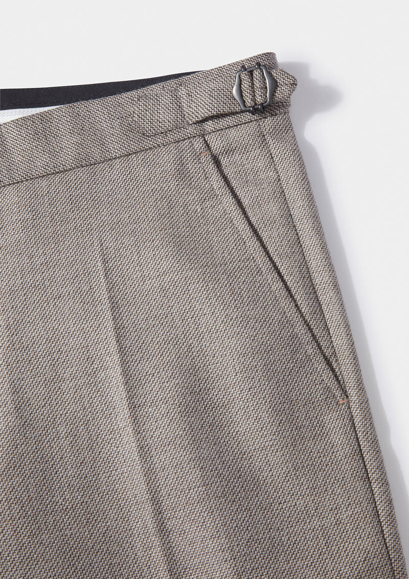 Taupe Virgin Wool Suit Trousers