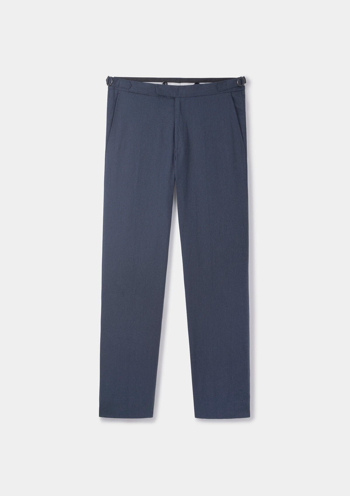 Navy Cotton Linen Formal Trousers