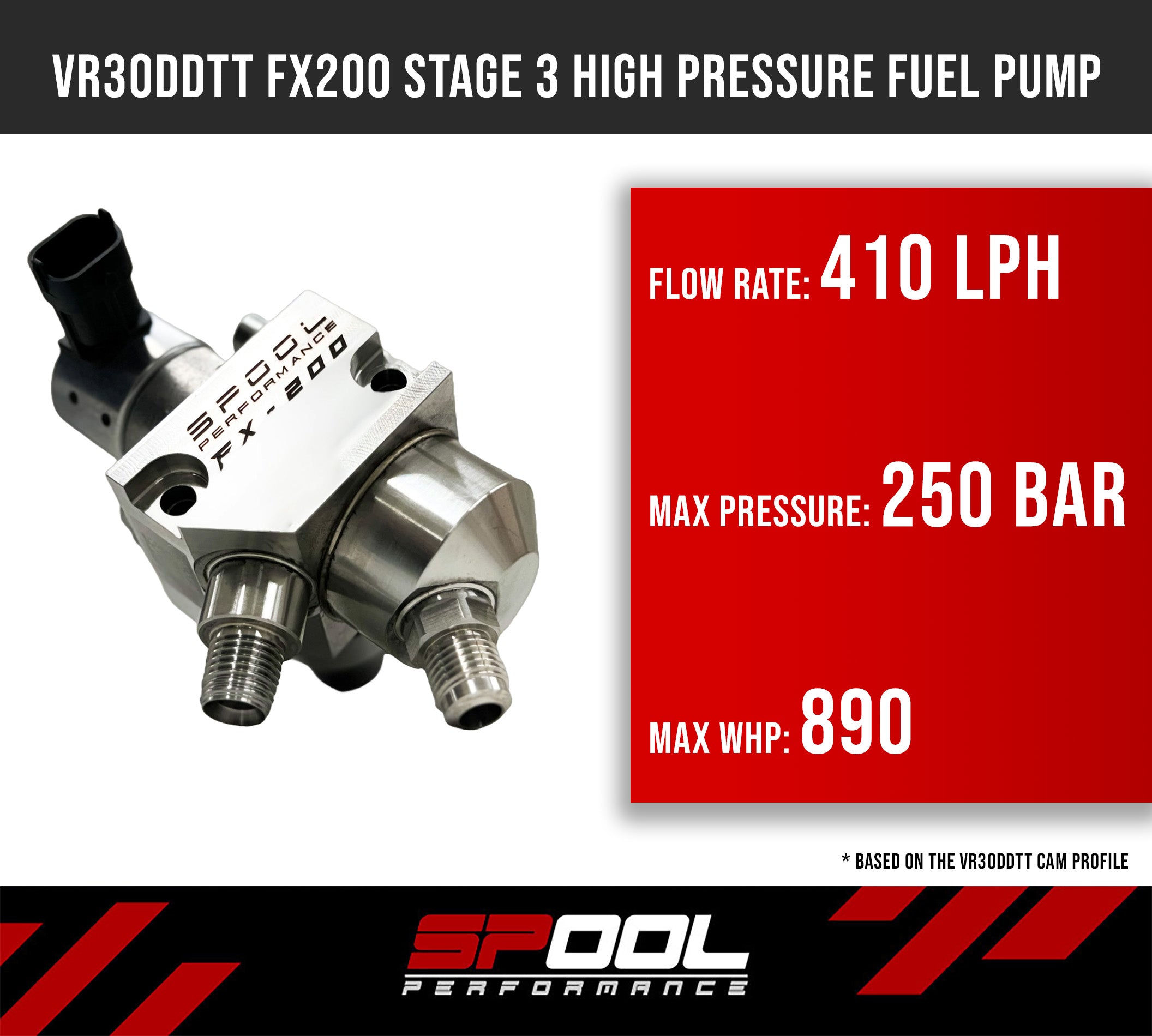 Spool FX-200 Stage 3 Upgraded High Pressure Pump [VR30DDTT]