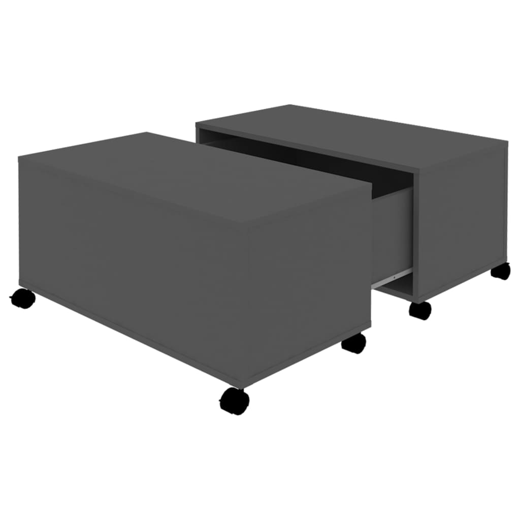 vidaXL Coffee Table Grey 75x75x38 cm Engineered Wood