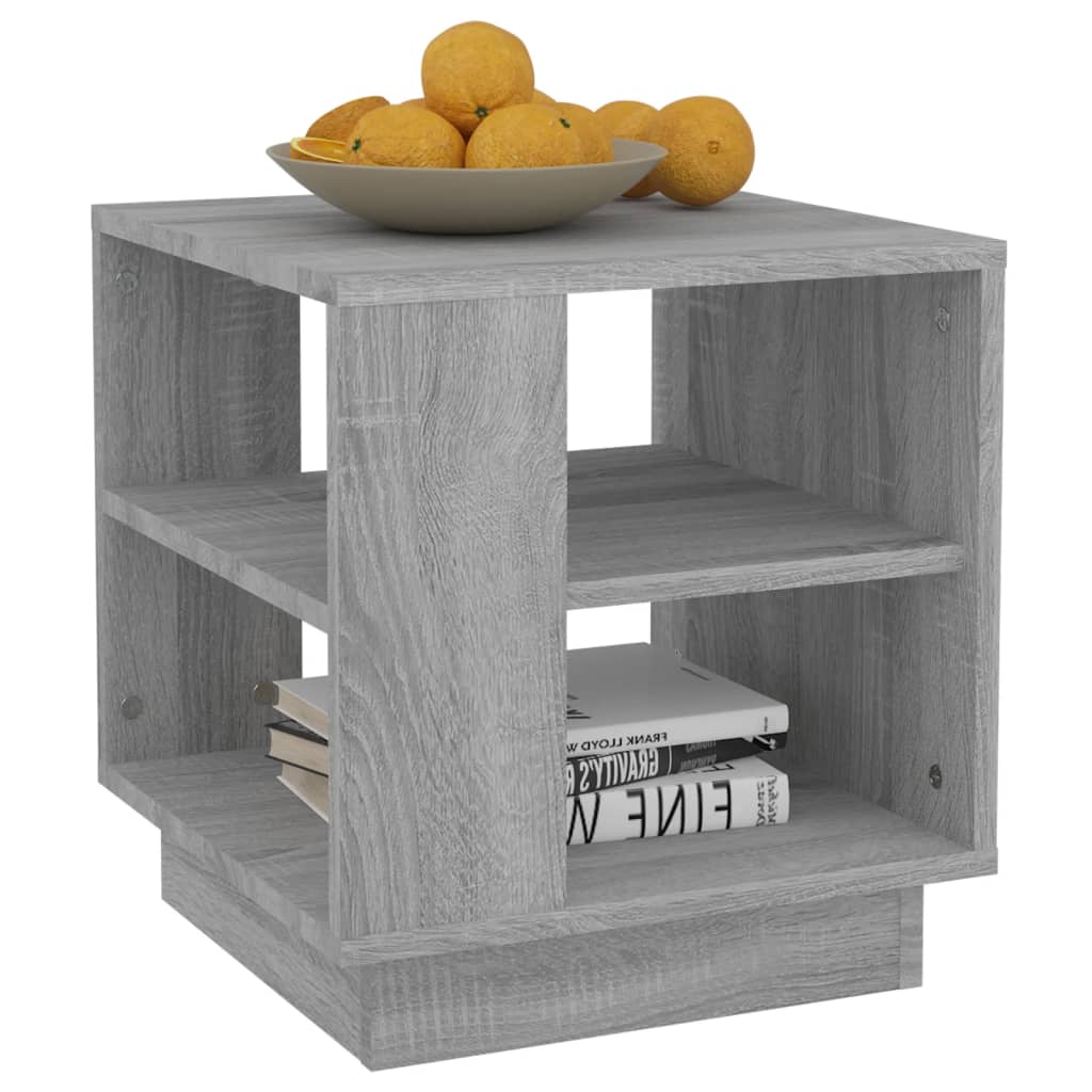 vidaXL Coffee Table Grey Sonoma 40x40x43 cm Engineered Wood