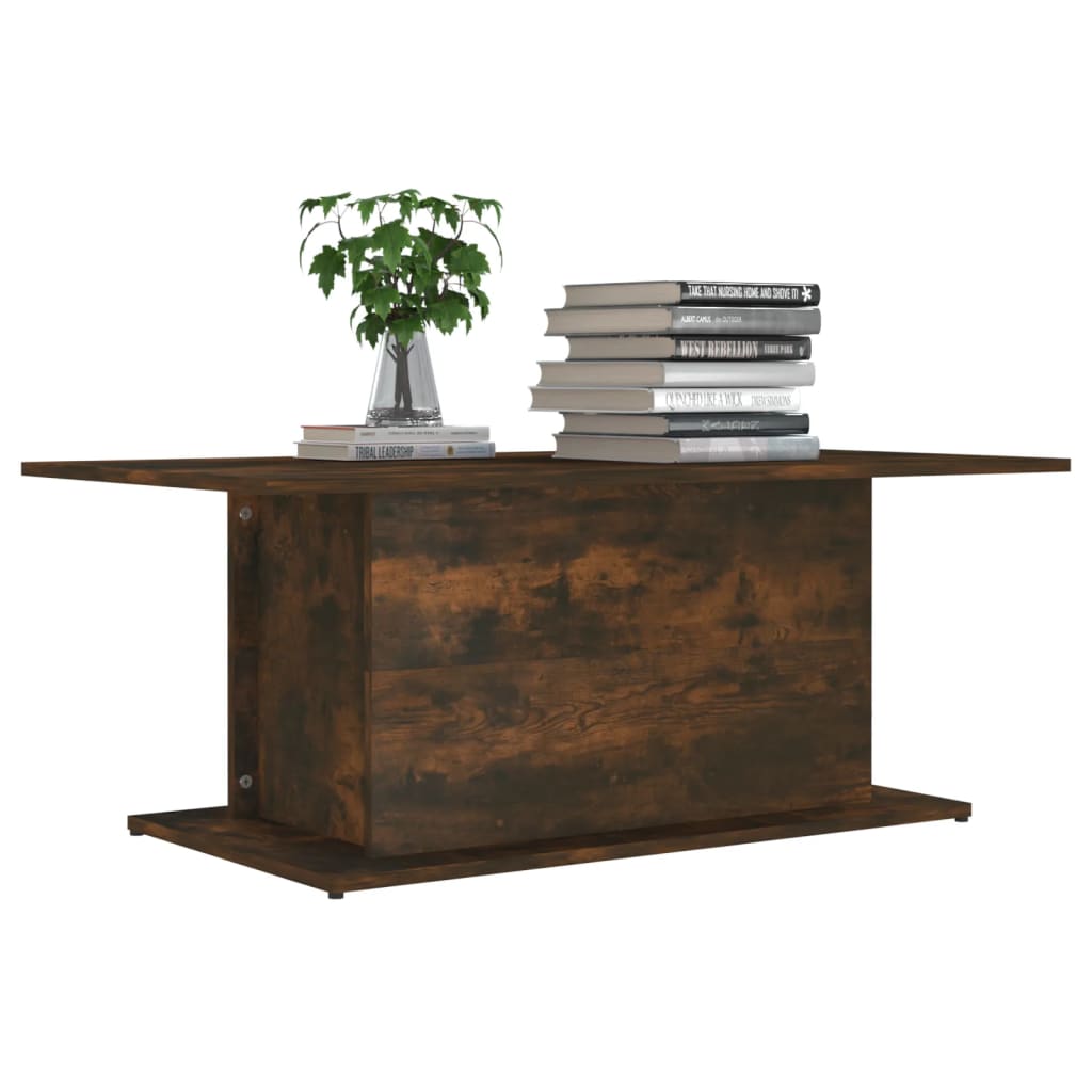 vidaXL Coffee Table Smoked Oak 102x55.5x40 cm Engineered Wood