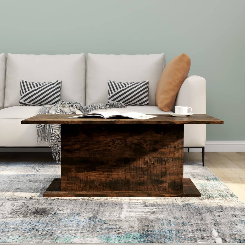 vidaXL Coffee Table Smoked Oak 102x55.5x40 cm Engineered Wood