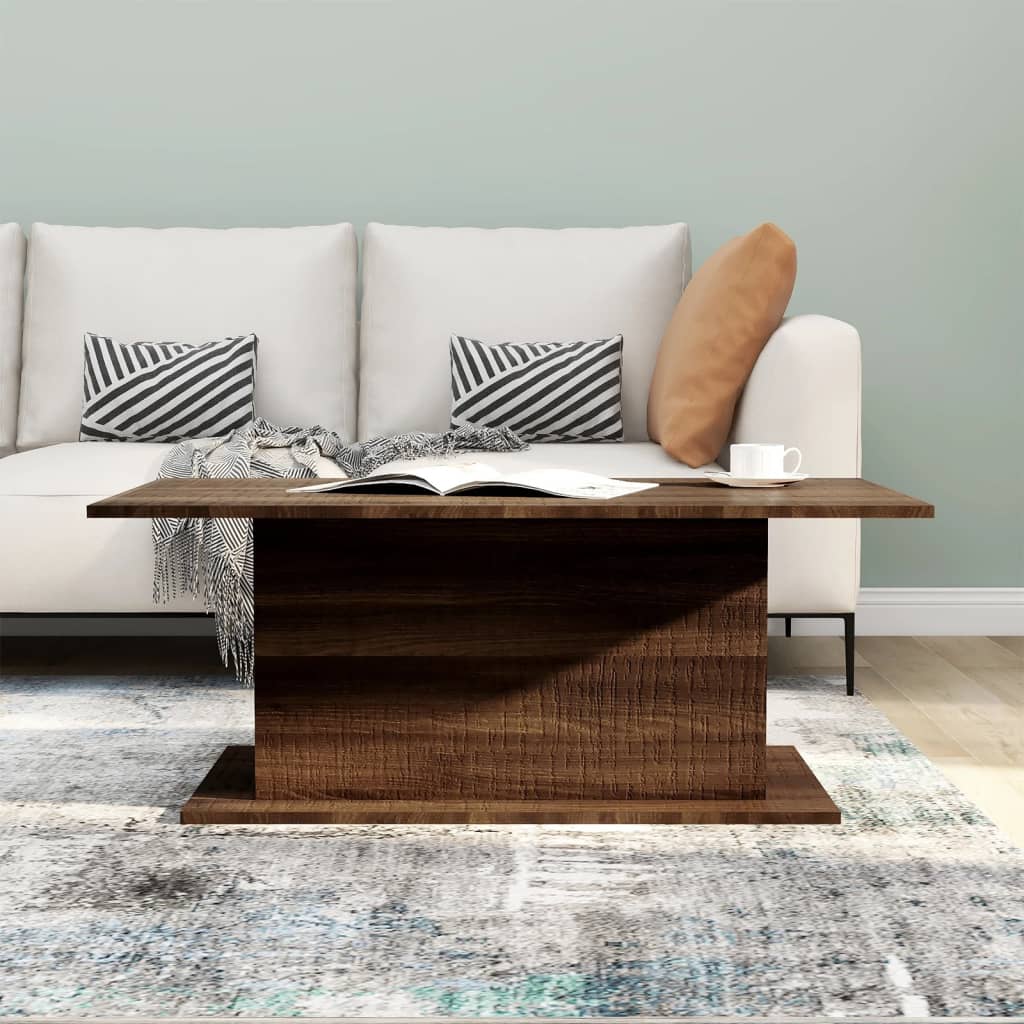 vidaXL Coffee Table Brown Oak 102x55.5x40 cm Engineered Wood