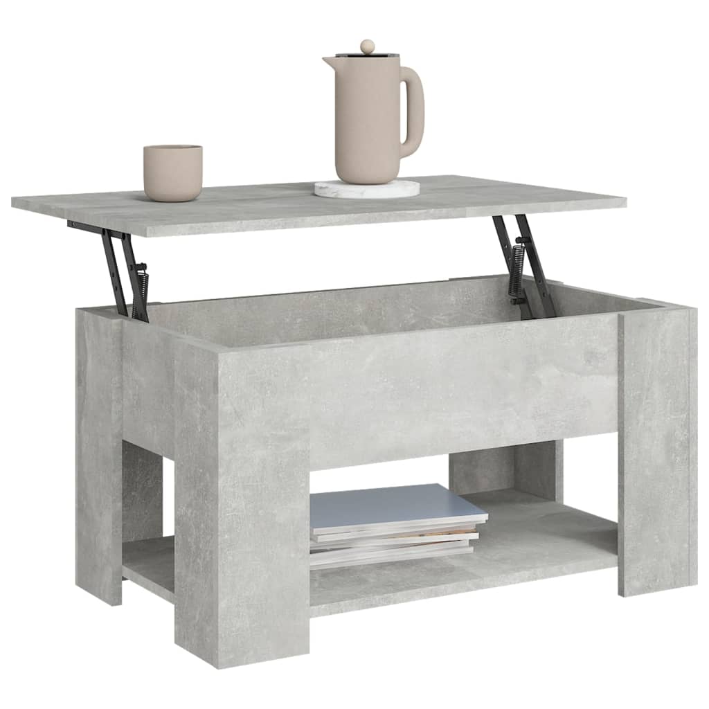 vidaXL Coffee Table Concrete Grey 79x49x41 cm Engineered Wood