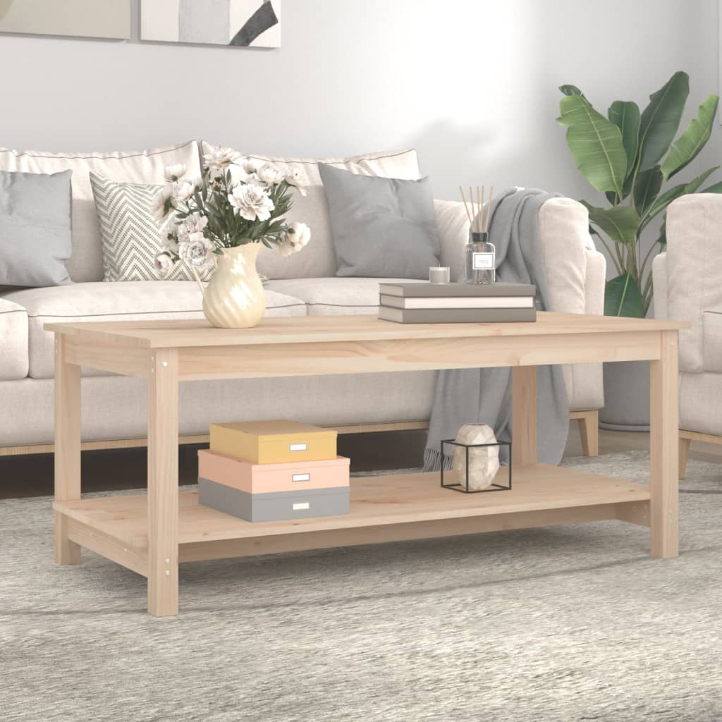 vidaXL Coffee Table 110x55x45 cm Solid Wood Pine