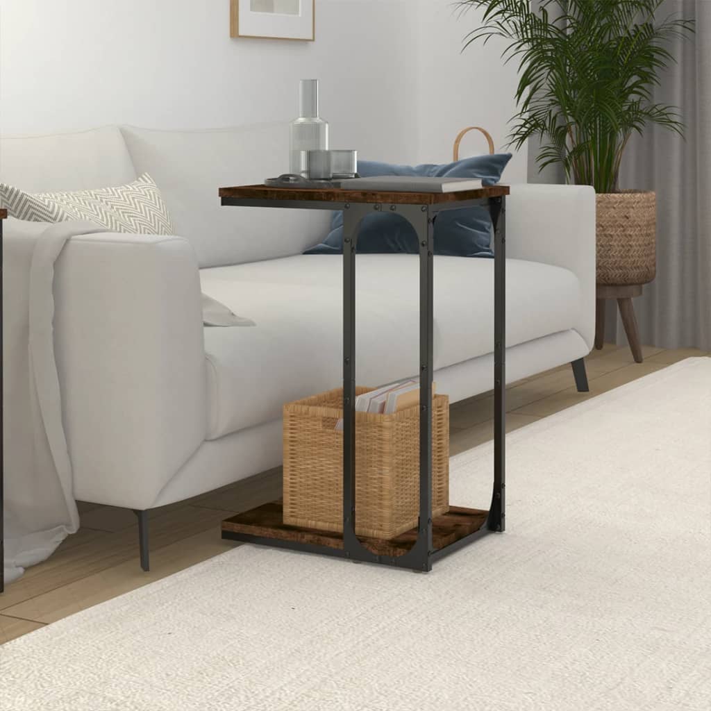 vidaXL Side Table Smoked Oak 40x30x60 cm Engineered Wood