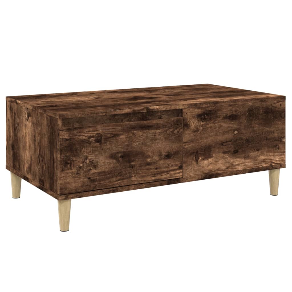 vidaXL Coffee Table Smoked Oak 90x50x36.5 cm Engineered Wood