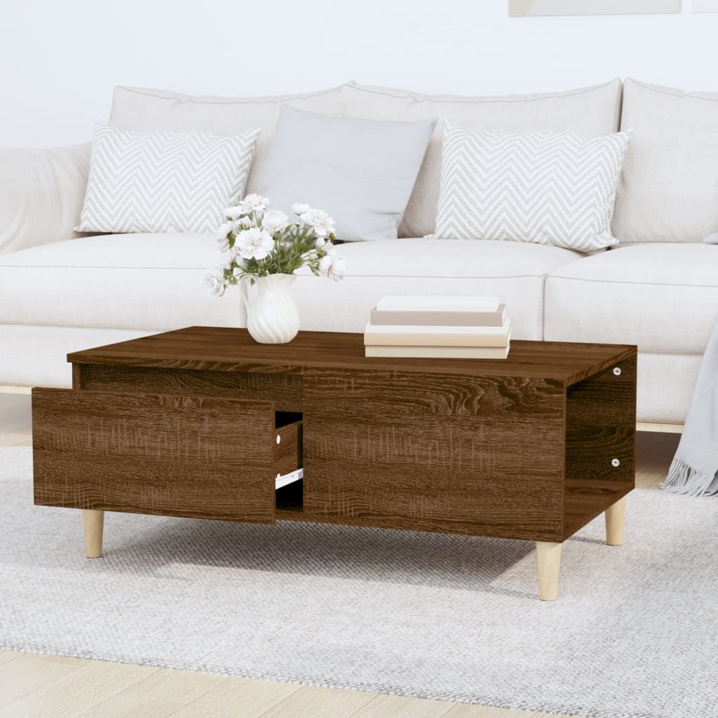 vidaXL Coffee Table Brown Oak 90x50x36.5 cm Engineered Wood