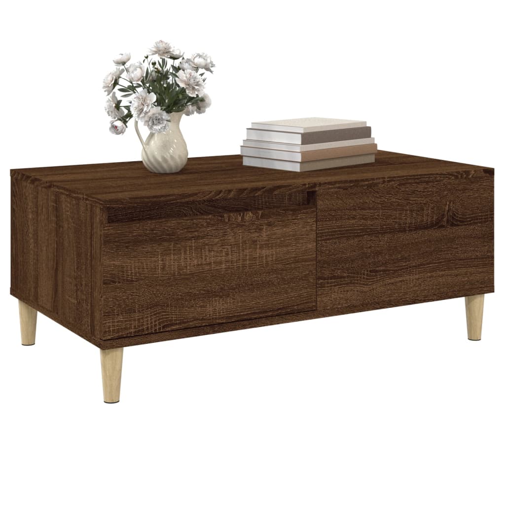 vidaXL Coffee Table Brown Oak 90x50x36.5 cm Engineered Wood