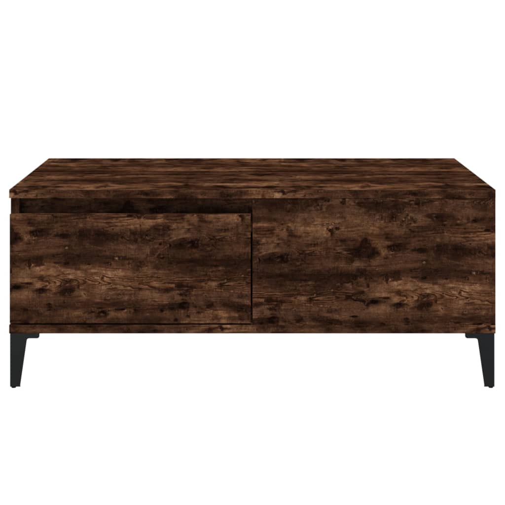 vidaXL Coffee Table Smoked Oak 90x50x36.5 cm Engineered Wood