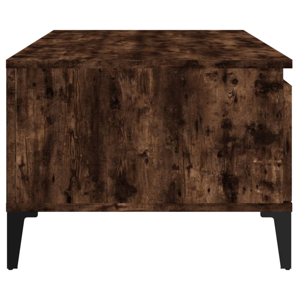 vidaXL Coffee Table Smoked Oak 90x50x36.5 cm Engineered Wood