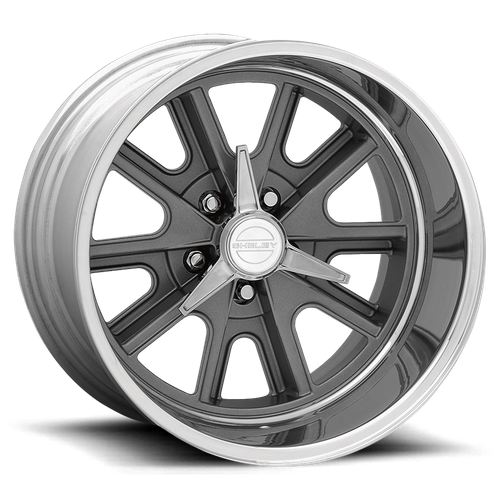 American Racing Vintage VN427 SHELBY COBRA 15X7 XX BLANK/BLANK Two-Piece Mag Gray Center Polished Barrel