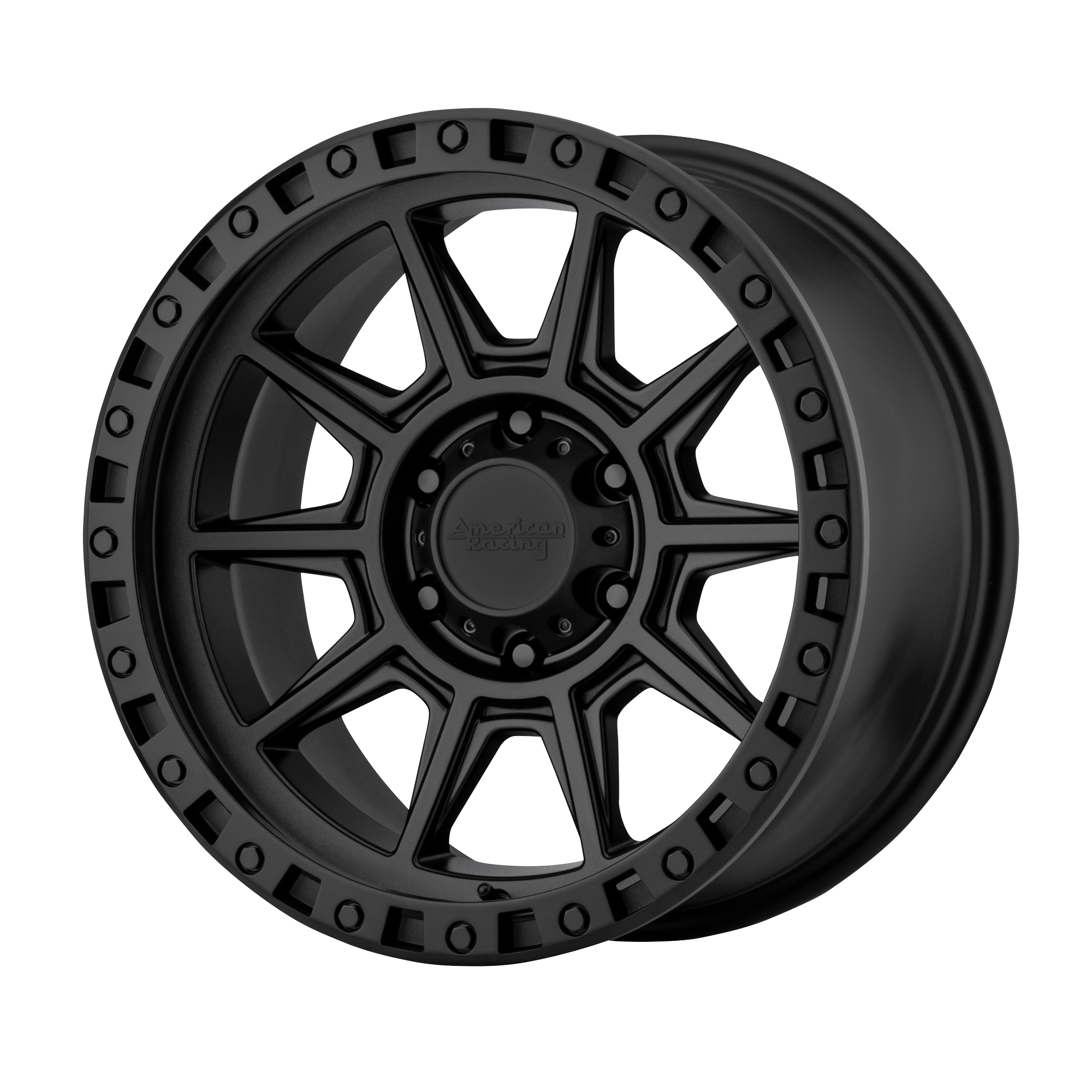 American Racing AR202 17X9 -12 8X165.1/8X6.5 Cast Iron Black