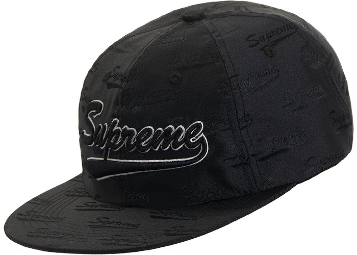 Supreme Jacquard Script 6-Panel- Black