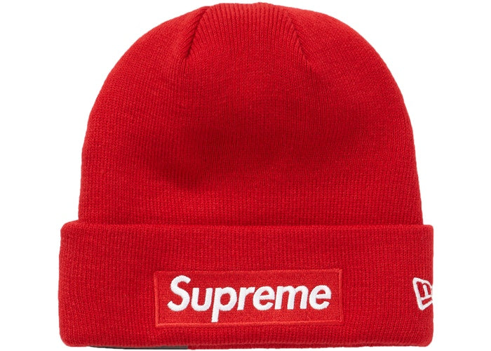 Supreme New Era Box Logo Beanie (FW18)- Red