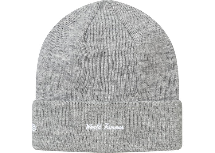 Supreme New Era Box Logo Beanie (FW17)- Heather Grey