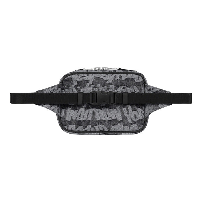 Supreme Fat Tip Jacquard Denim Waist Bag- Black