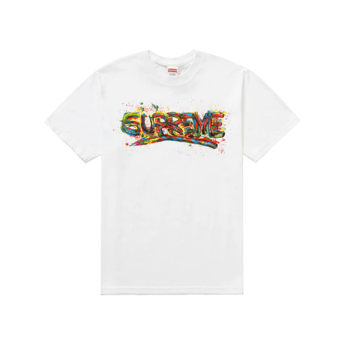 Supreme Paint Logo Tee- White