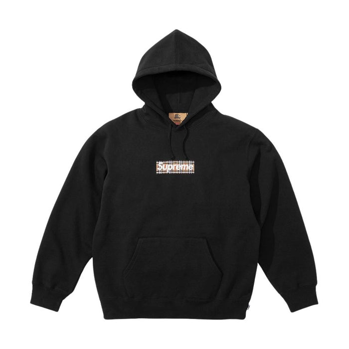 Supreme?/Burberry? Box Logo Hooded Sweatshirt- Black