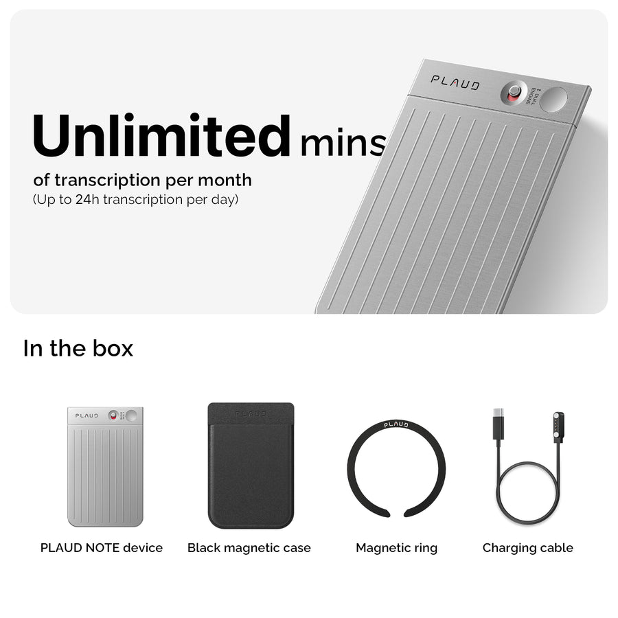 PLAUD NOTE & AI Annual Unlimited Plan
