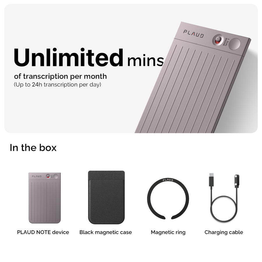 PLAUD NOTE & AI Annual Unlimited Plan
