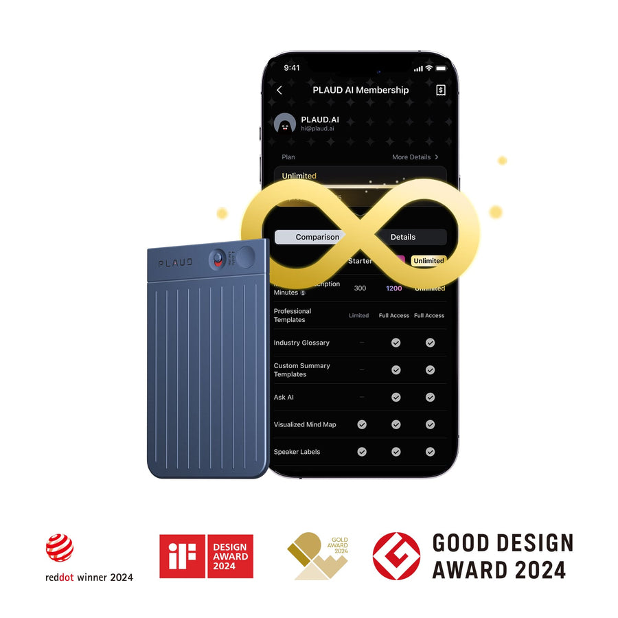 PLAUD NOTE & AI Annual Unlimited Plan

