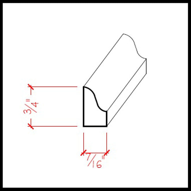 EWBS15 Ogea Style Baseboard Shoe and Doorstop