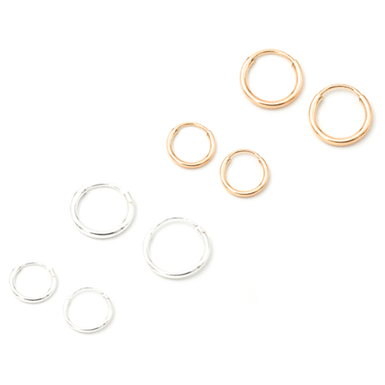 MAY MARTIN 9mm Gold Petite Hoops
