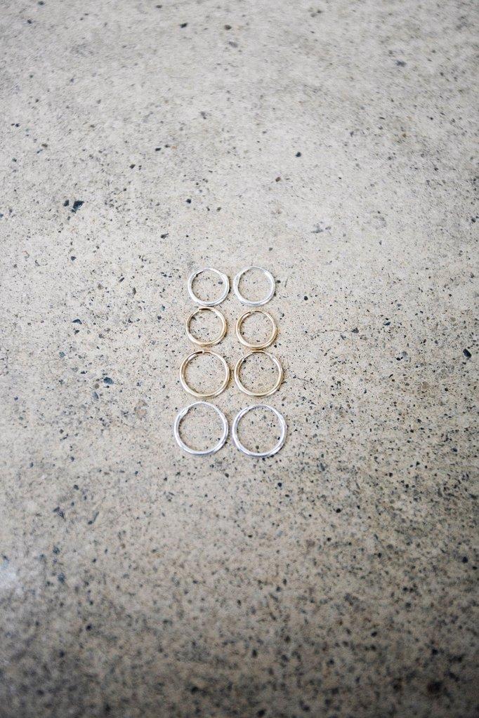 MAY MARTIN 9mm Gold Petite Hoops