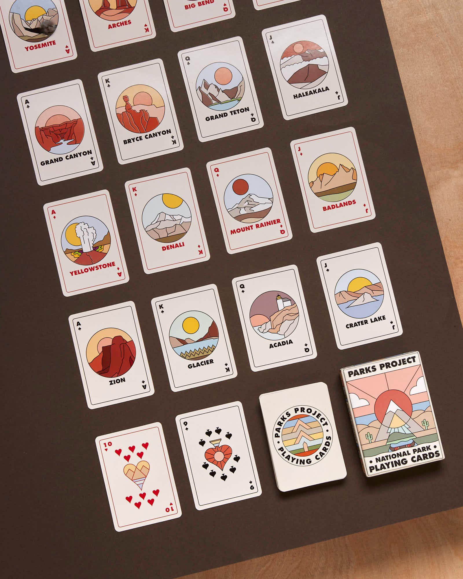 Minimalist National Park Playing Cards