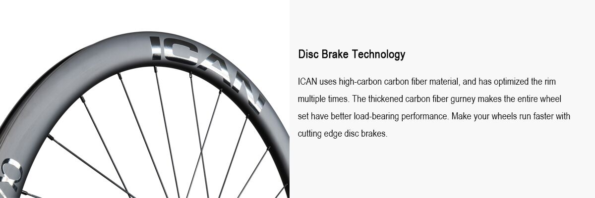 50mm Clincher/Tubeless Ready 25mm width Road Disc Wheelset – ICAN Cycling