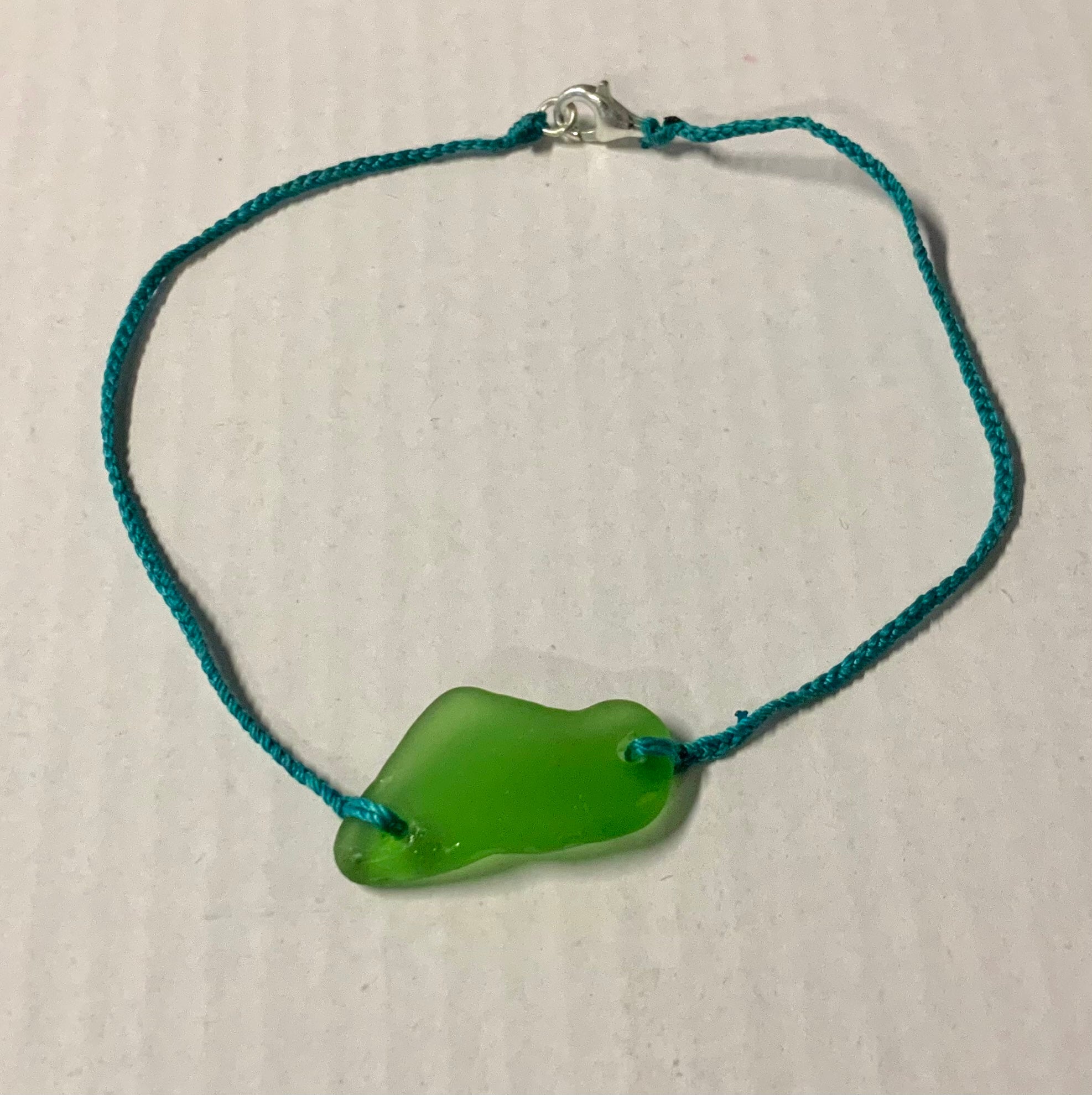 Sea Glass Braided Anklet