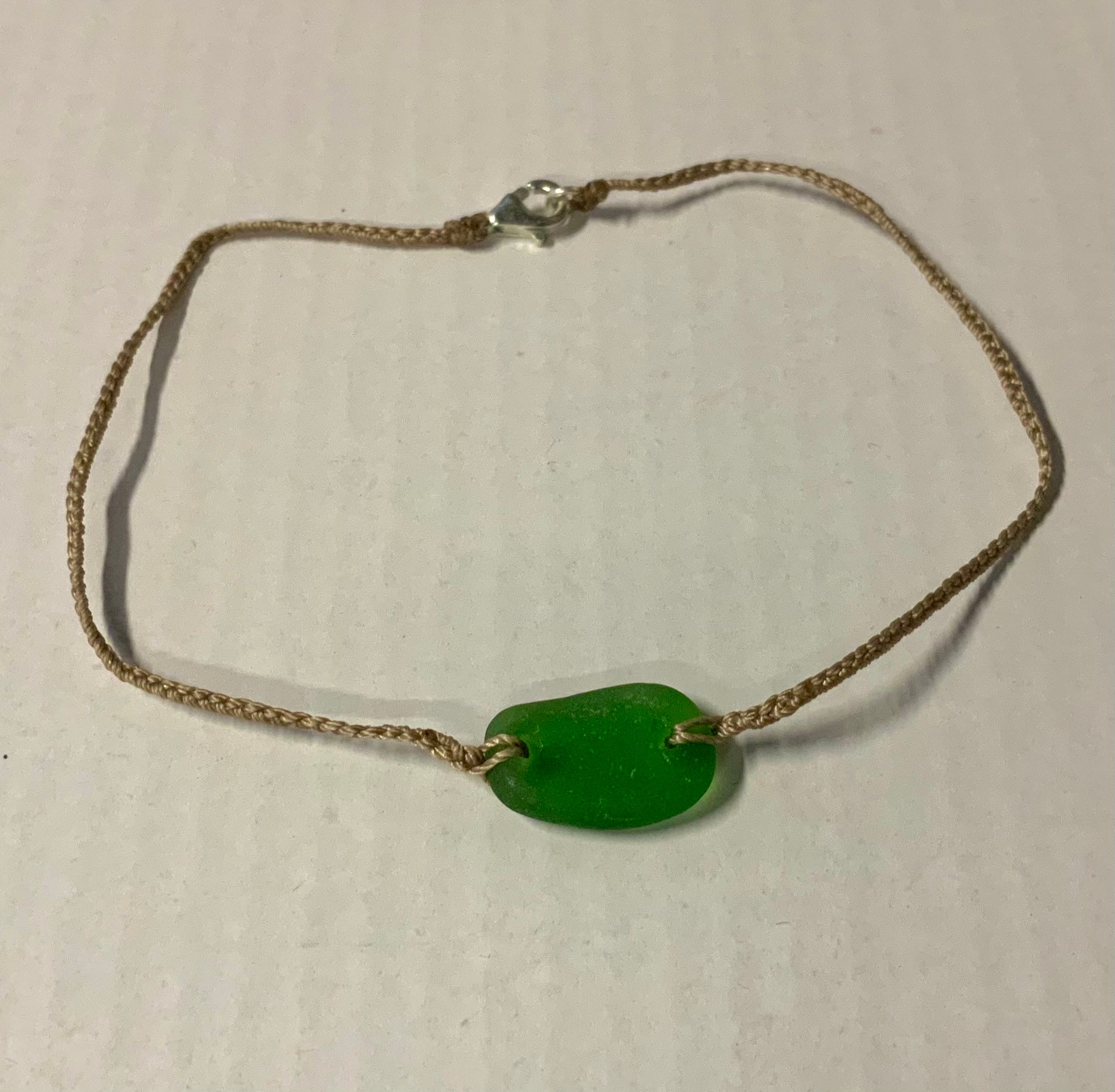 Sea Glass Braided Anklet